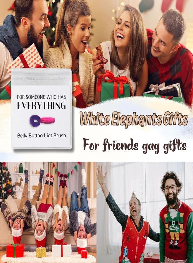 SELORY Cute White Elephant Christmas Gifts，Funny Gag Gifts for Women Friends Girlfriend Coworkers,Stocking Stuffers,Valentines Day Gifts,Gag Gift Funny Adult,Belly Button Brush - Image 2